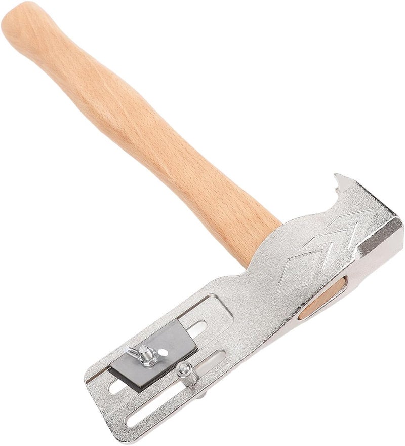 Zyyini MWT 005 MH Roofing Hatchet, 17oz Drywall Hammer Hatchet, Magnet Roofing Hatchet, Carbon Steel Shingling Hammer with Wooden Handle, for Roof Repair, 13.4in, Weak Magnetic - Image 1